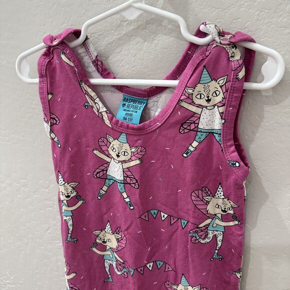 Raspberry Republic Pink Fairy Cats Dungarees Romper - Picture 2 of 8